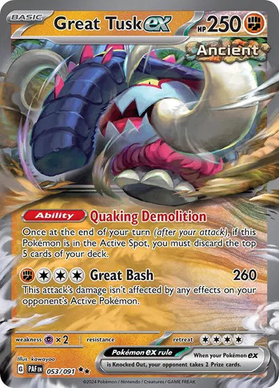 Great Tusk ex (053/091) [Paldean Fates]