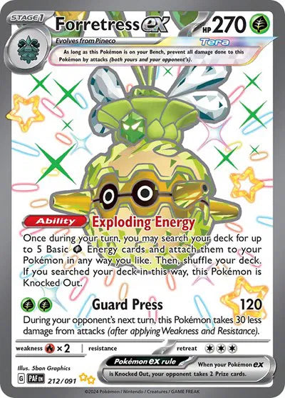 Forretress ex (212/091) [Paldean Fates]