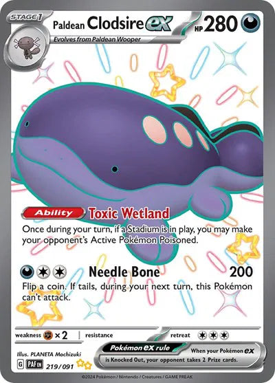 Paldean Clodsire ex (219/091) [Paldean Fates]