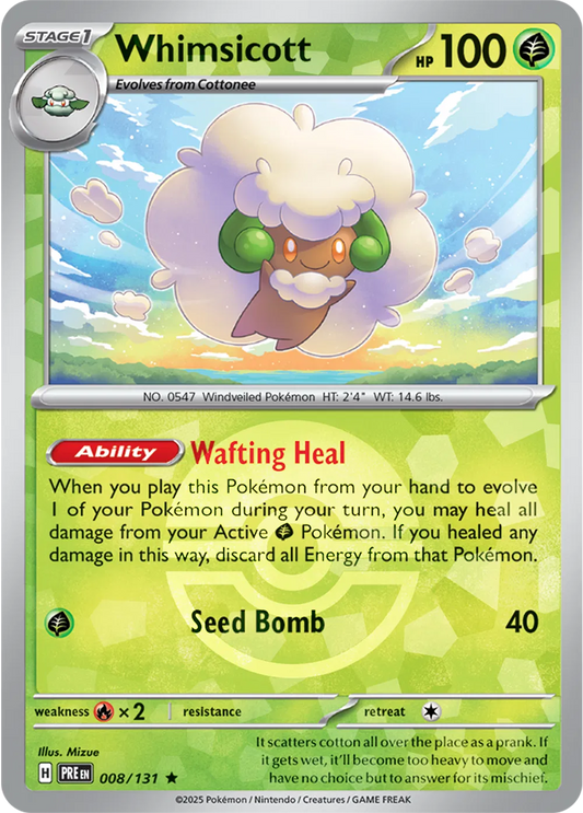Whimsicott (Master Ball Pattern) (008/131) [Prismatic Evolutions]