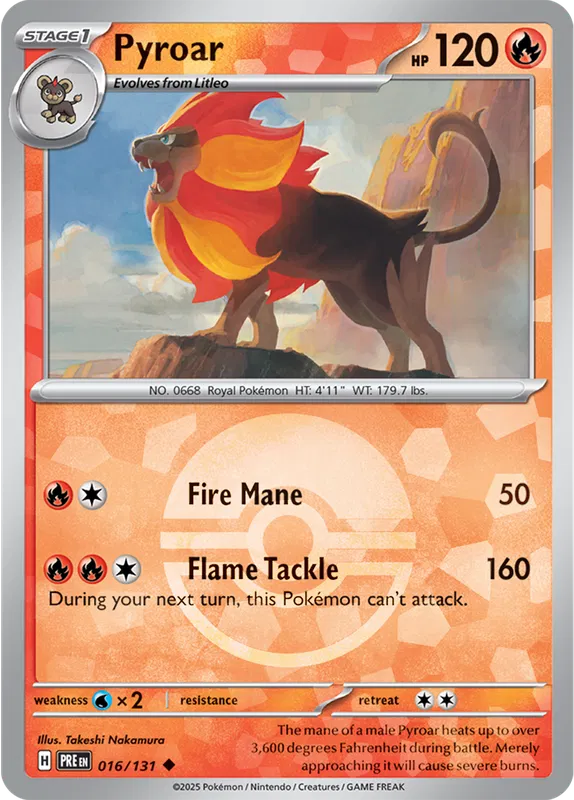 Pyroar (Poke Ball Pattern) (016/131) [Prismatic Evolutions]
