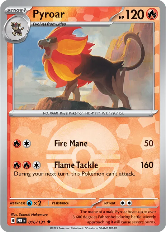 Pyroar (Poke Ball Pattern) (016/131) [Prismatic Evolutions]