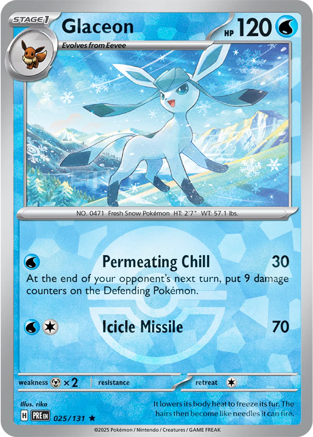 Glaceon (Poke Ball Pattern) (025/131) [Prismatic Evolutions]