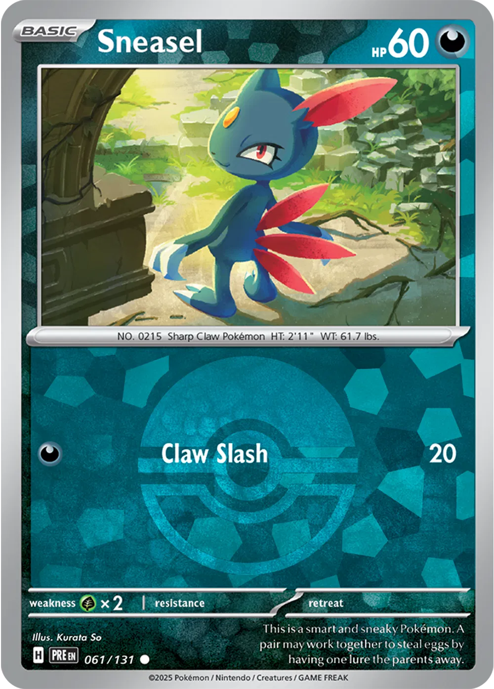 Sneasel (Poke Ball Pattern) (061/131) [Prismatic Evolutions]