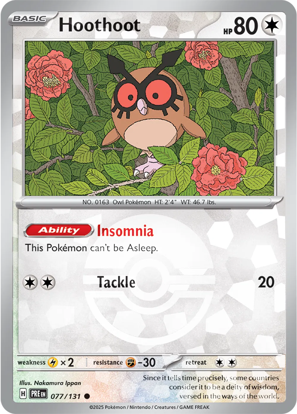 Hoothoot (Poke Ball Pattern) (077/131) [Prismatic Evolutions]