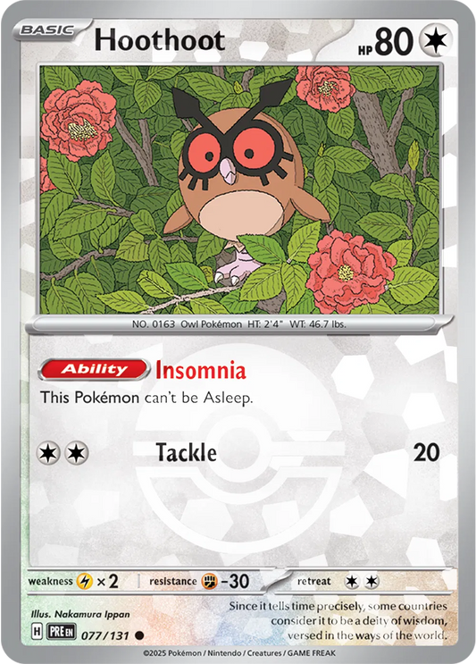 Hoothoot (Poke Ball Pattern) (077/131) [Prismatic Evolutions]