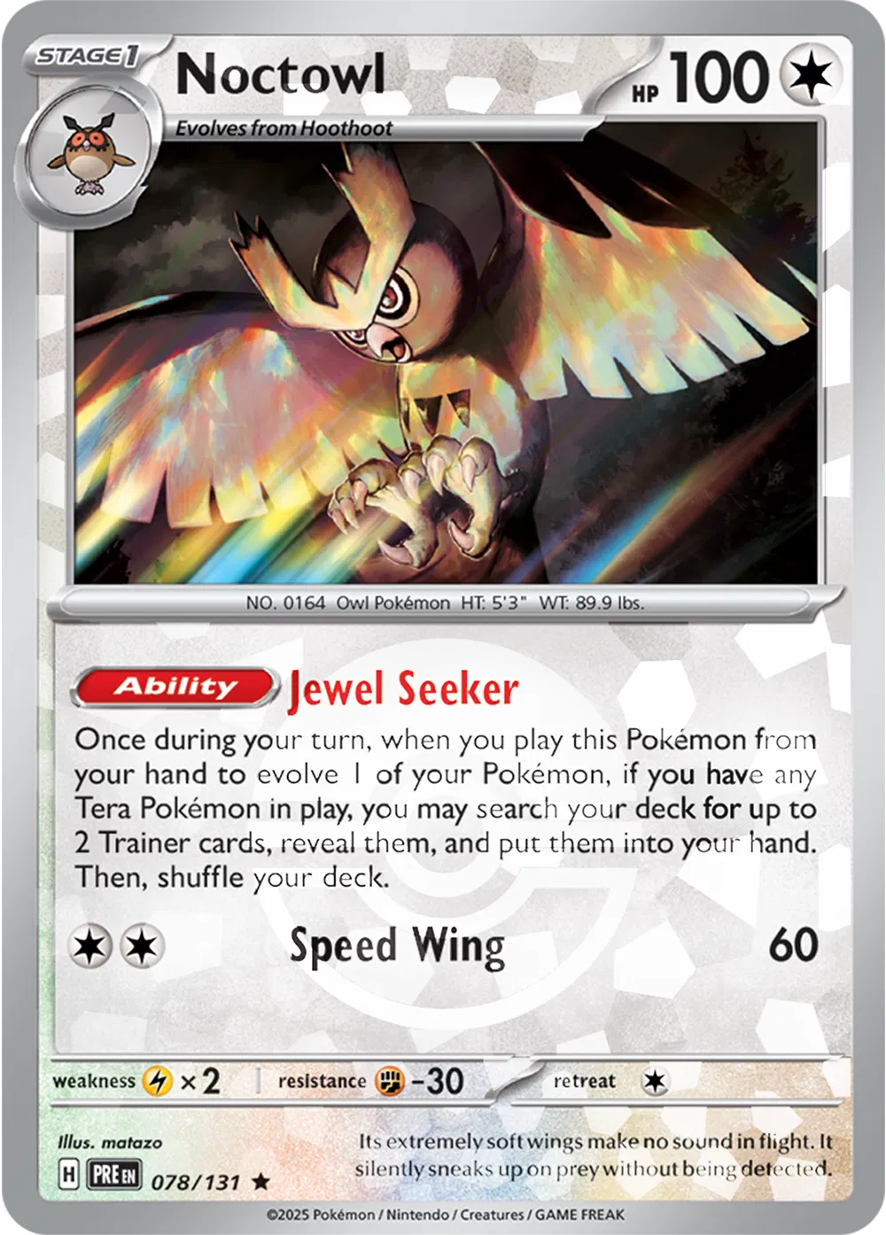 Noctowl (Poke Ball Pattern) (078/131) [Prismatic Evolutions]