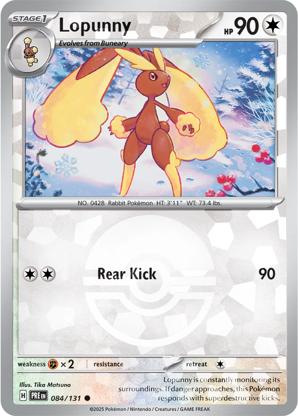 Lopunny (Poke Ball Pattern) (084/131) [Prismatic Evolutions]