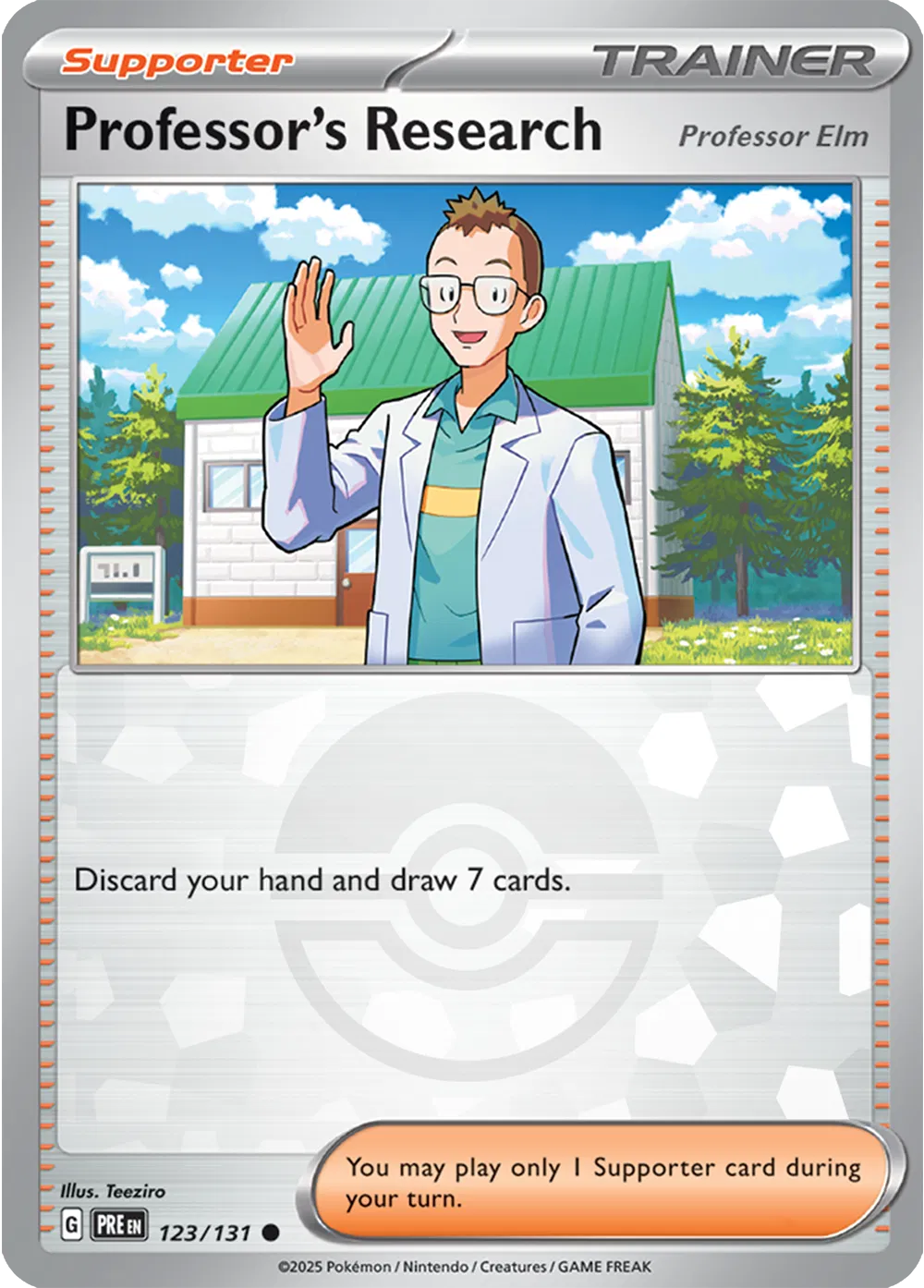 Professor's Research [Professor Elm] (Poke Ball Pattern) (123/131) [Prismatic Evolutions]