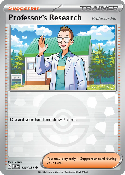Professor's Research [Professor Elm] (Poke Ball Pattern) (123/131) [Prismatic Evolutions]