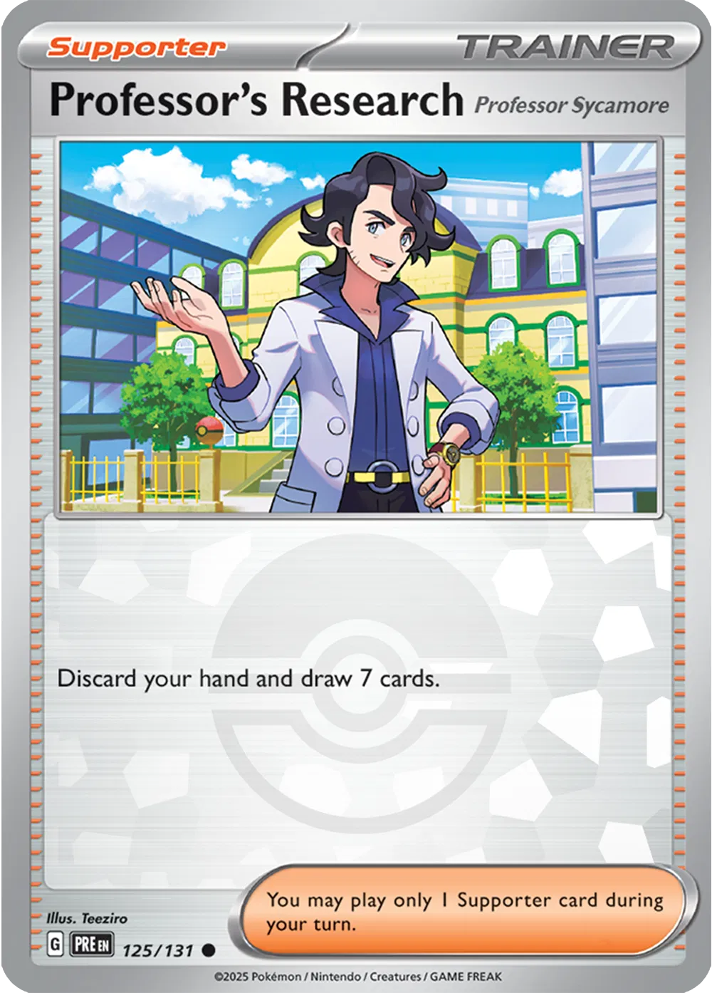 Professor's Research [Professor Sycamore] (Poke Ball Pattern) (125/131) [Prismatic Evolutions]