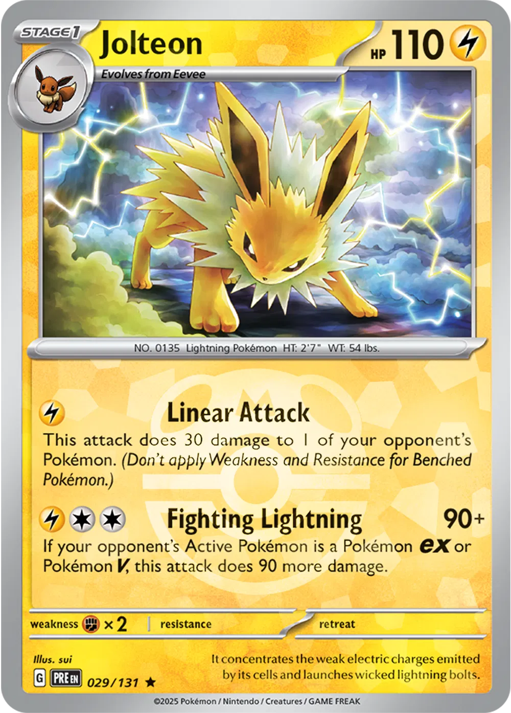 Jolteon (Master Ball Pattern) (029/131) [Prismatic Evolutions]