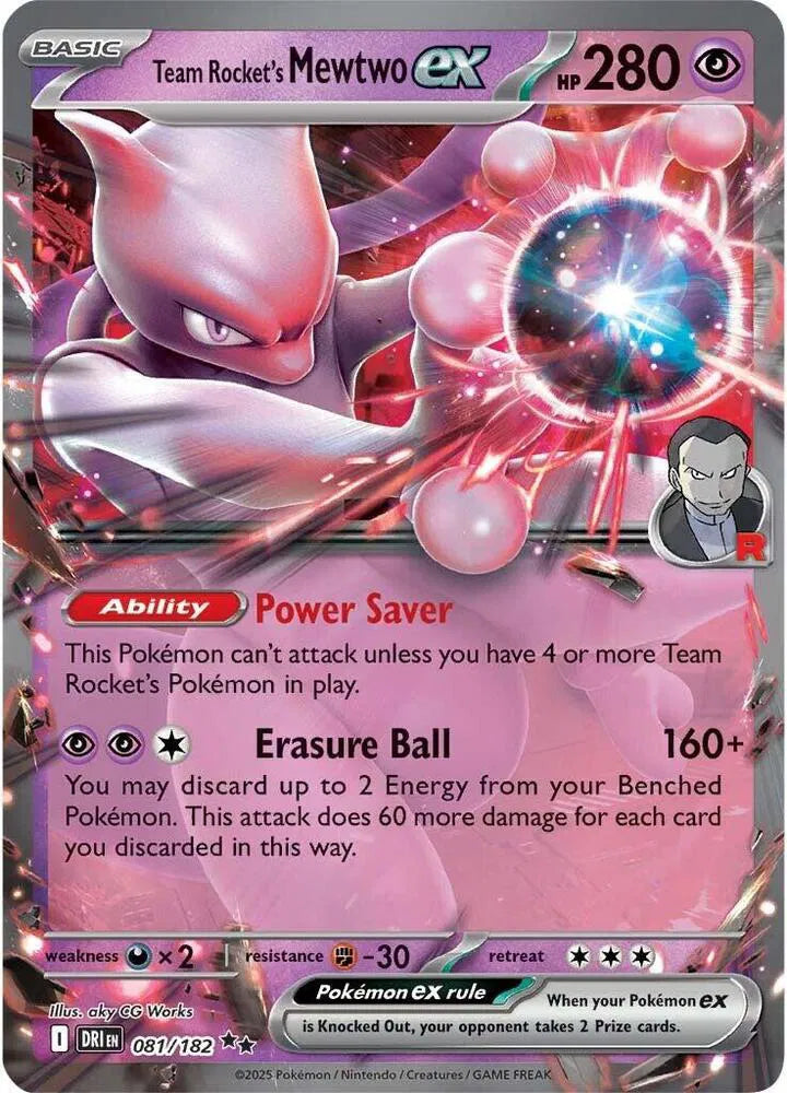 Team Rocket's Mewtwo ex (081/182) [Destined Rivals]