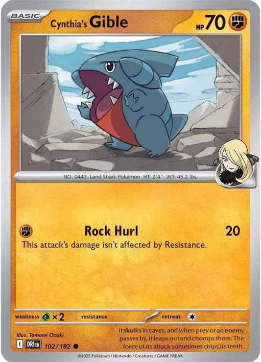 Cynthia's Gible (102/182) [Destined Rivals]