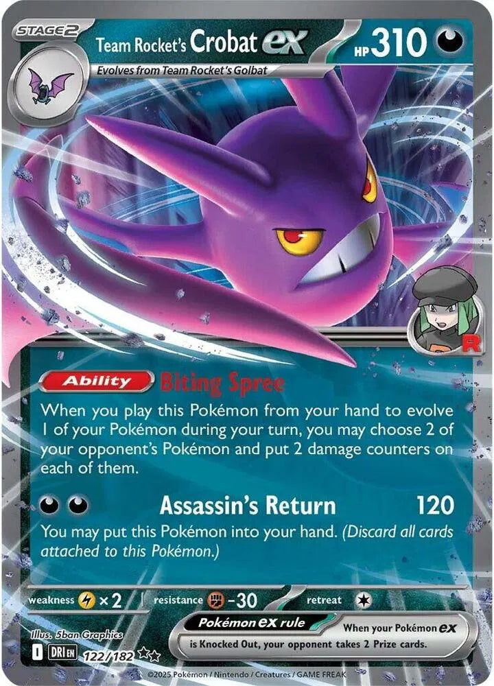 Team Rocket's Crobat ex (122/182) [Destined Rivals]