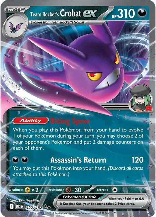 Team Rocket's Crobat ex (122/182) [Destined Rivals]