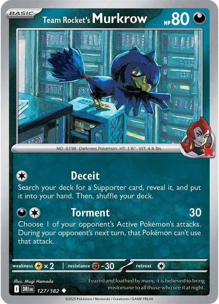 Team Rocket's Murkrow (127/182) [Destined Rivals]