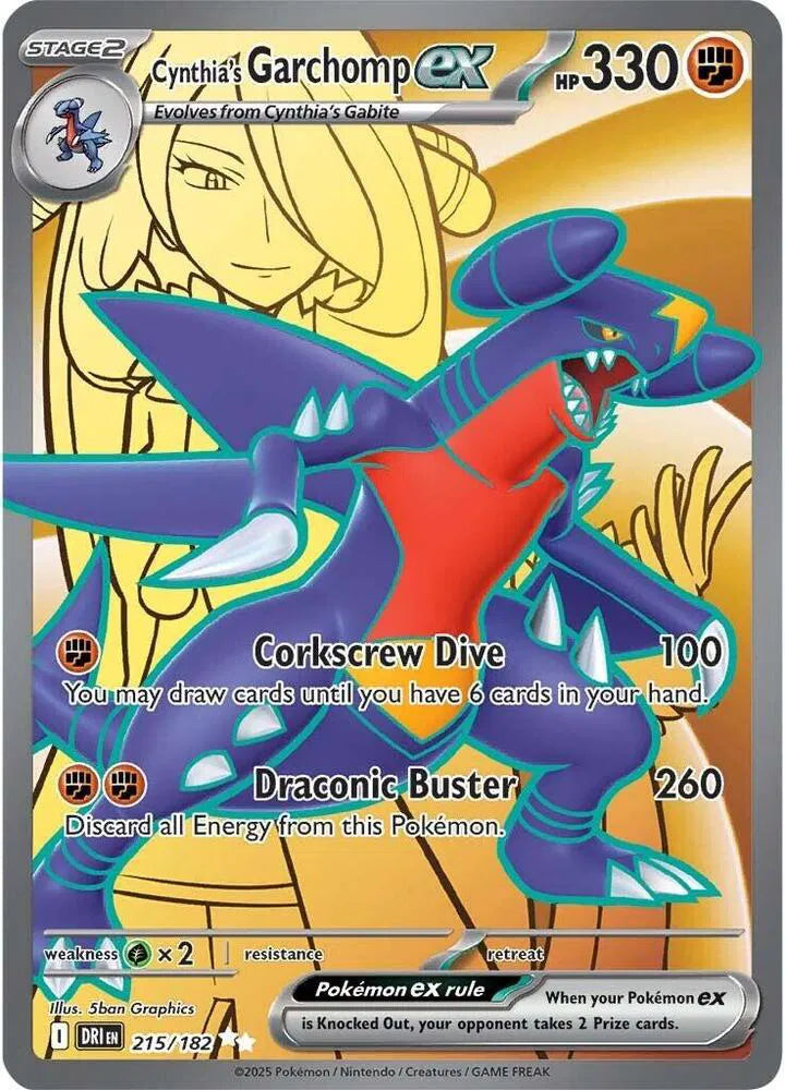 Cynthia's Garchomp ex (215/182) [Destined Rivals]
