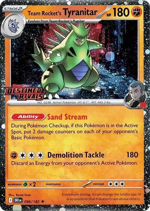 Team Rocket's Tyranitar (Prerelease) (096/182) [Scarlet & Violet Promo]