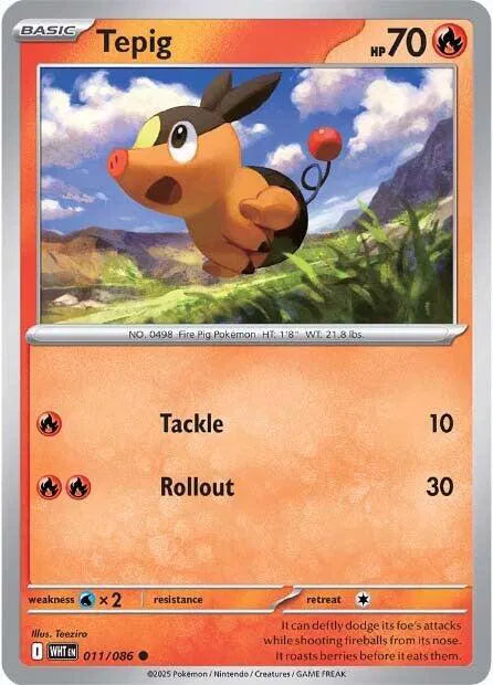 Tepig (011/086) [White Flare]