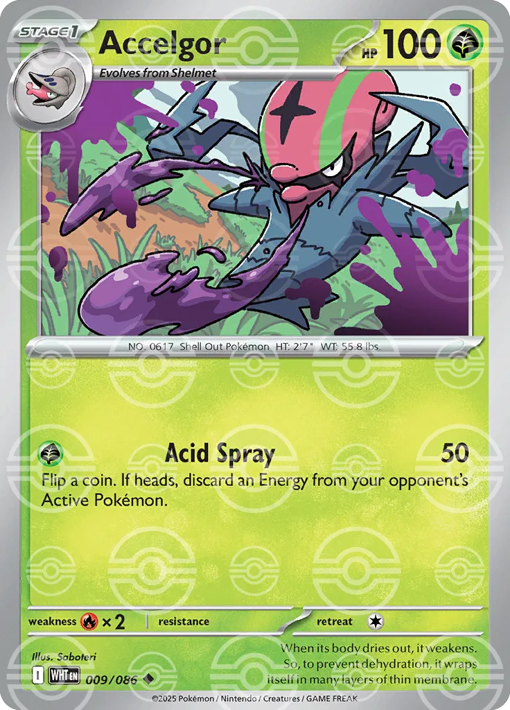 Accelgor (Poke Ball Pattern) (009/086) [White Flare]