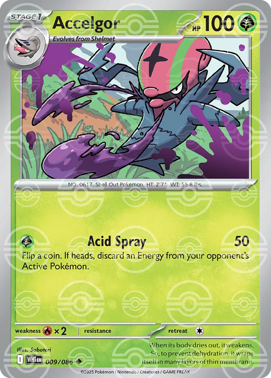 Accelgor (Poke Ball Pattern) (009/086) [White Flare]