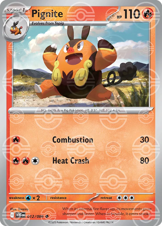 Pignite (Poke Ball Pattern) (012/086) [White Flare]