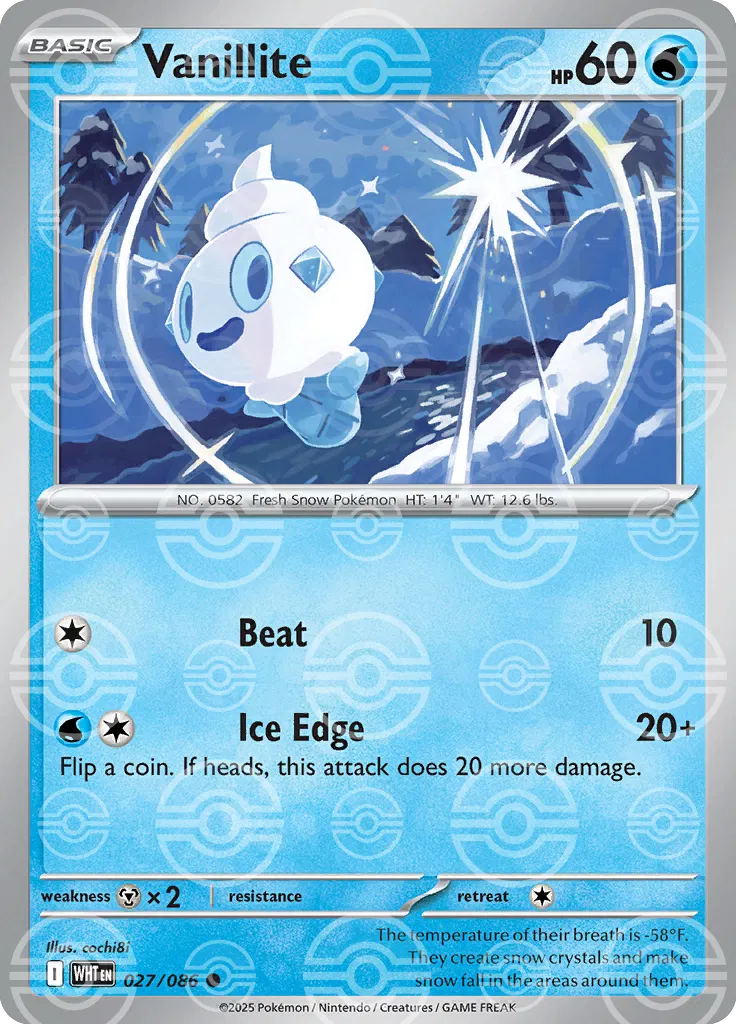 Vanillite (Poke Ball Pattern) (027/086) [White Flare]