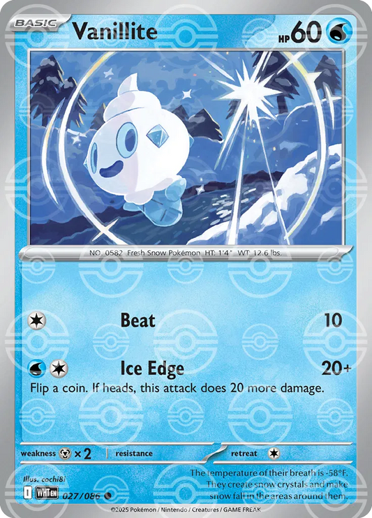 Vanillite (Poke Ball Pattern) (027/086) [White Flare]