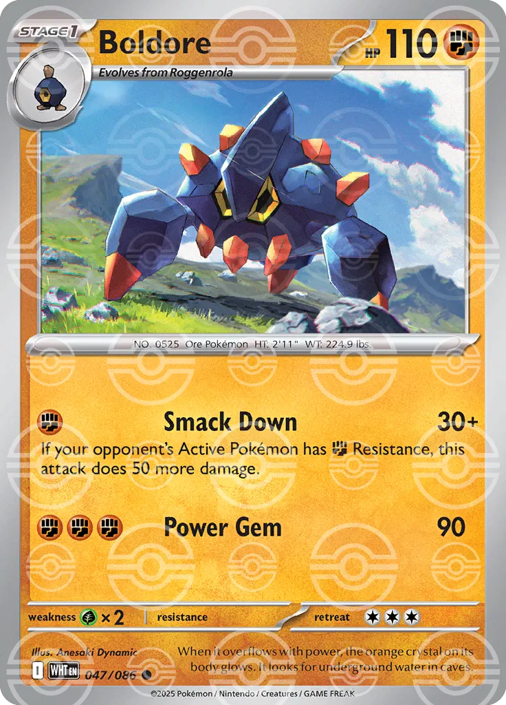 Boldore (Poke Ball Pattern) (047/086) [White Flare]