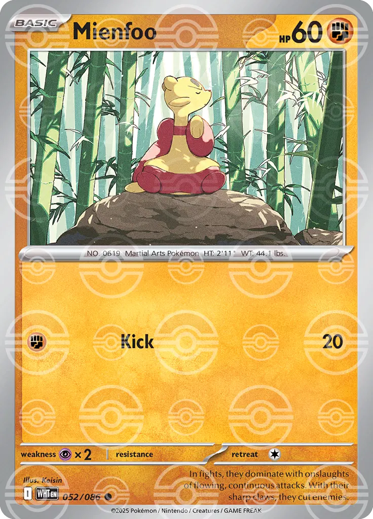 Mienfoo (Poke Ball Pattern) (052/086) [White Flare]