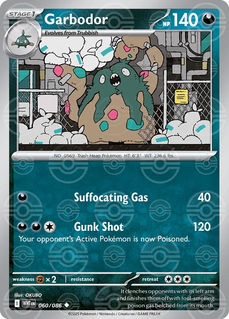 Garbodor (Poke Ball Pattern) (060/086) [White Flare]