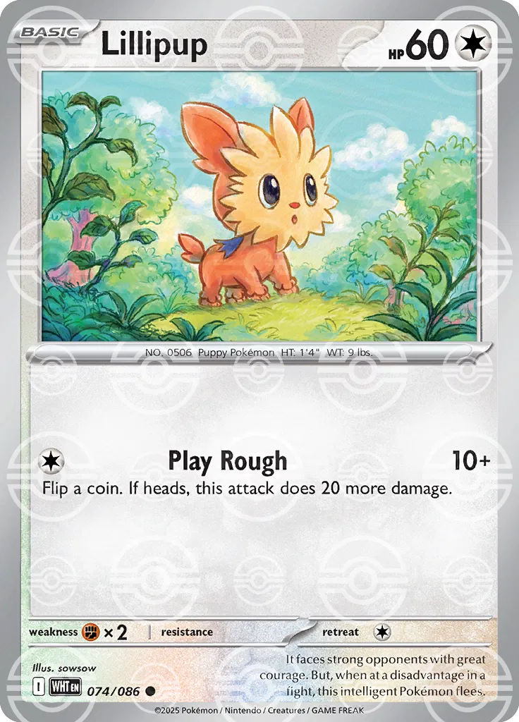 Lillipup (Poke Ball Pattern) (074/086) [White Flare]