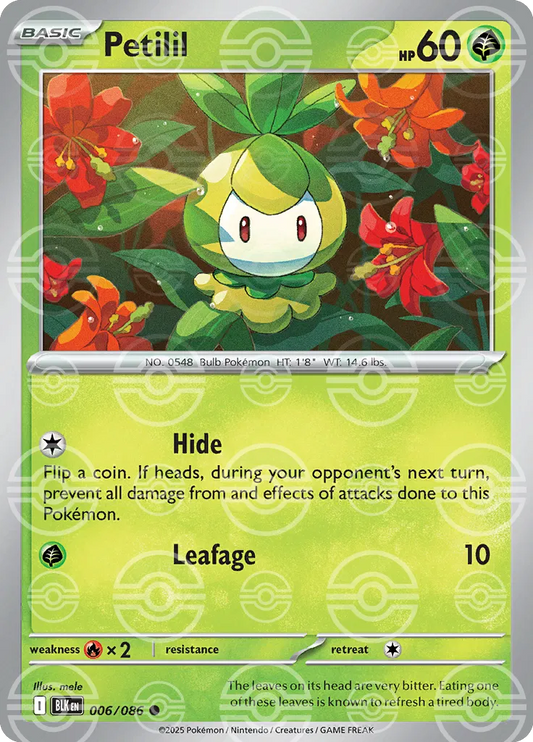 Petilil (Poke Ball Pattern) (006/086) [Black Bolt]
