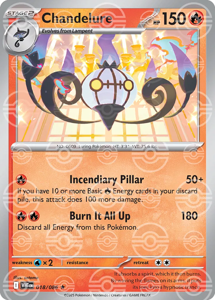 Chandelure (Poke Ball Pattern) (018/086) [White Flare]