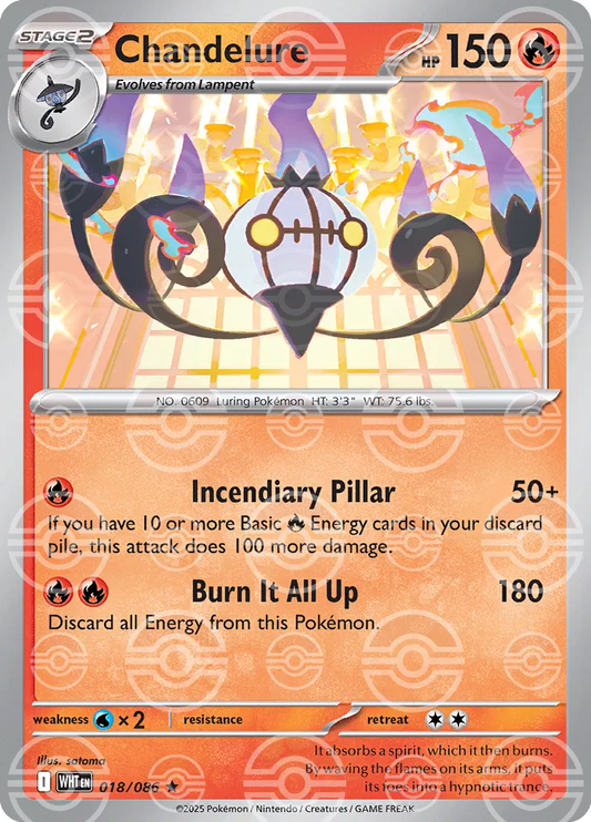 Chandelure (Poke Ball Pattern) (018/086) [White Flare]