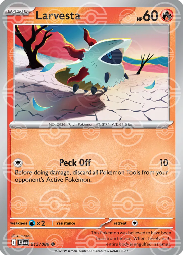 Larvesta (Poke Ball Pattern) (015/086) [Black Bolt]