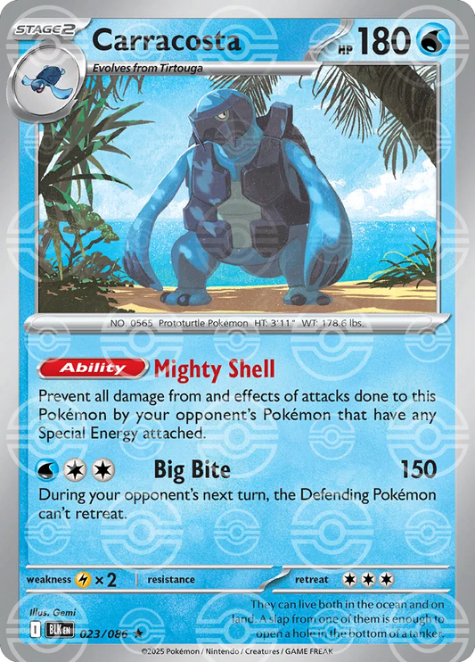 Carracosta (Poke Ball Pattern) (023/086) [Black Bolt]