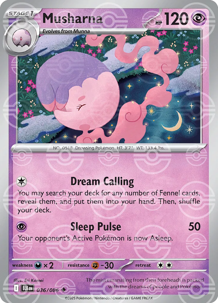 Musharna (Poke Ball Pattern) (036/086) [Black Bolt]
