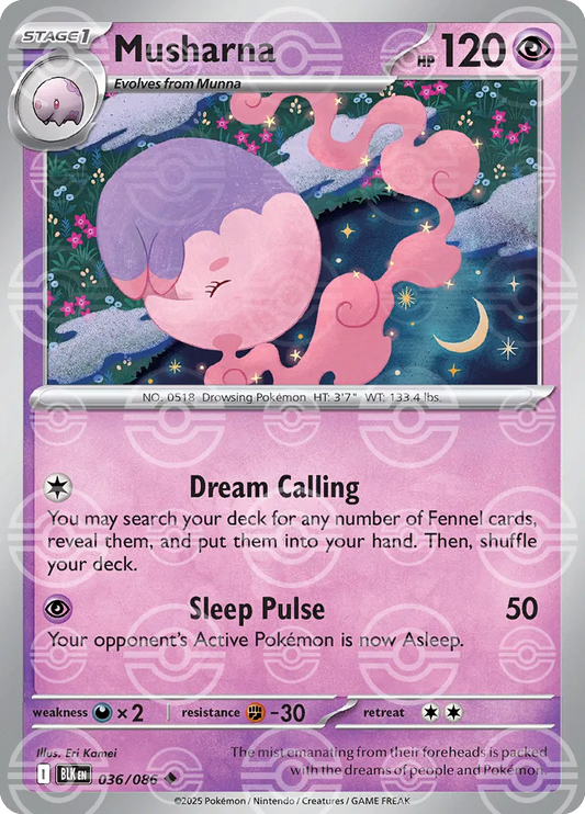 Musharna (Poke Ball Pattern) (036/086) [Black Bolt]