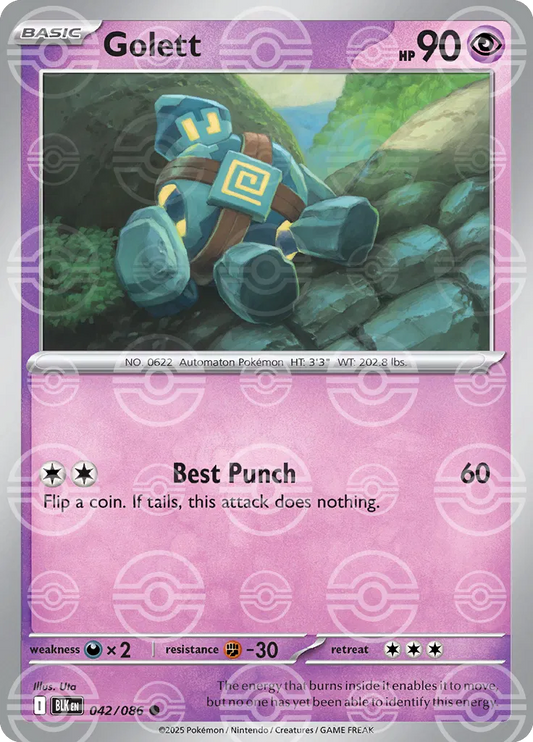 Golett (Poke Ball Pattern) (042/086) [Black Bolt]