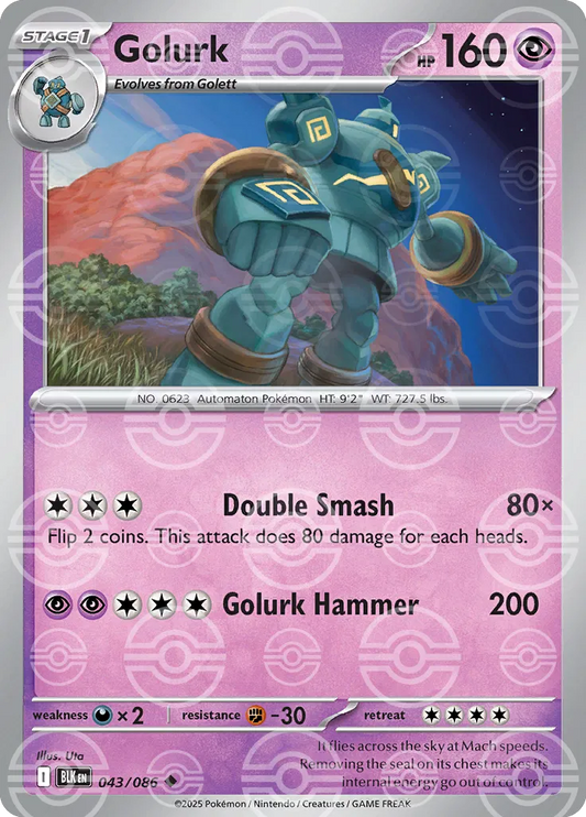 Golurk (Poke Ball Pattern) (043/086) [Black Bolt]