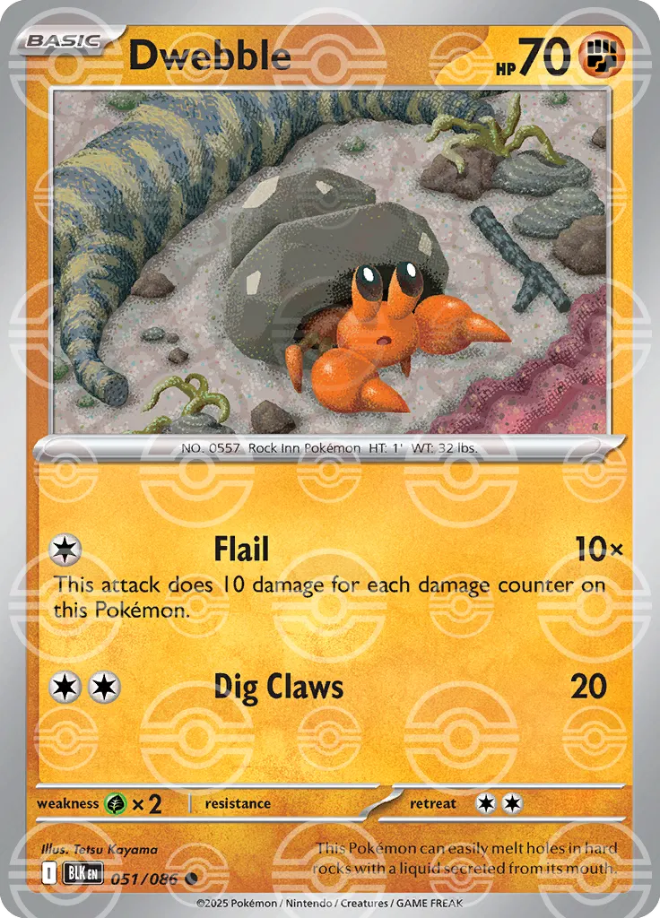 Dwebble (Poke Ball Pattern) (051/086) [Black Bolt]