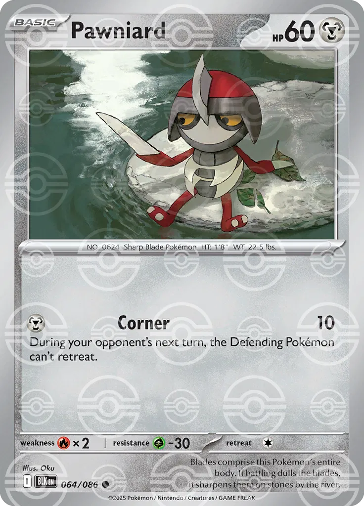 Pawniard (Poke Ball Pattern) (064/086) [Black Bolt]