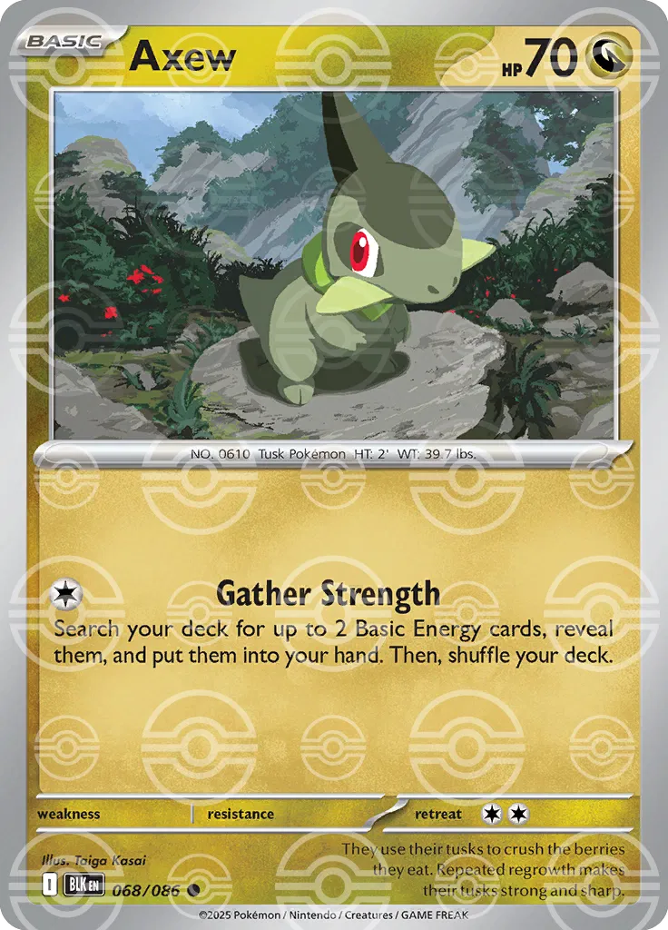 Axew (Poke Ball Pattern) (068/086) [Black Bolt]