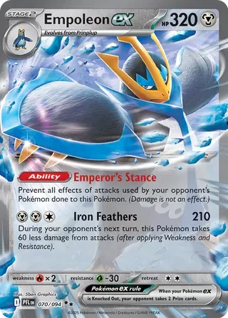 Empoleon ex (070/094) [Phantasmal Flames]