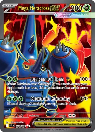 Mega Heracross ex (108/094) [Phantasmal Flames]