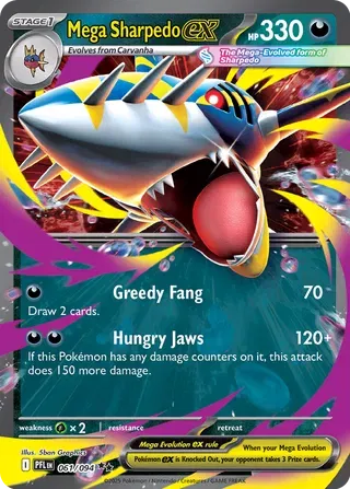 Mega Sharpedo ex (061/094) [Phantasmal Flames]
