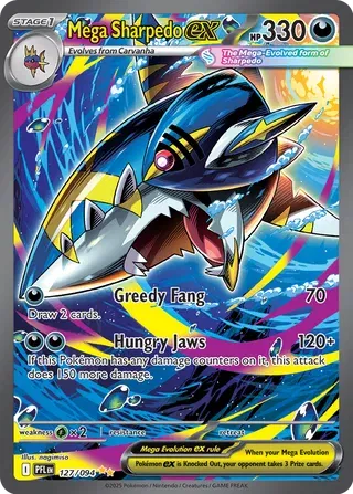 Mega Sharpedo ex (127/094) [Phantasmal Flames]