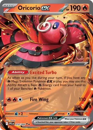 Oricorio ex (018/094) [Phantasmal Flames]